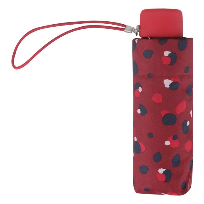 totes® Compact Round Wine Pebbled Print Umbrella (5 Section) Extra Image 2